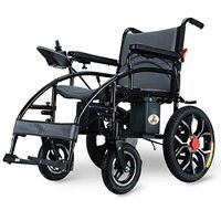 PLLP Medical Rehab Chair, Wheelchair,Heavy Duty Electric Wheelchair, Foldable and Lightweight Powered Wheelchair, 360° Joystick, Weight Capacity 150Kg