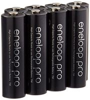 Eneloop Pro AA High Capacity Ni-MH 2550mAh (Min. 2450mAh) Pre-Charged Rechargeable Battery with Holder Pack of 8