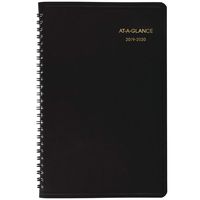 2019-2020 Academic Planner, AT-A-GLANCE Weekly Appointment Book, 5" x 8", Small, Black (7010105)