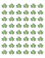 Leap Frog Bumper Green Frog Stickers Decal 48 Cute Frog Envelope Seals Labels Stickers