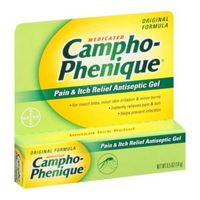 Campho Phenique Medicated Pain and Itch Relief Original Formula Antiseptic Gel, 0.50 Fluid Ounce -- 36 per case.