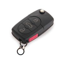 Uncut 4 Buttons Remote Uncut Flip Folding Car Key Shell Case For Audi A4 A6 A8 TT 3+1 Panic