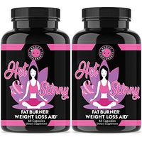 Angry Supplements Hot & Skinny Thermogenic Diet Pills, Weight Loss Capsules for Women, Fast Fat Burning, Non-GMO All-Natural Metabolism Booster, Appetite Suppressant (2-Bottles)