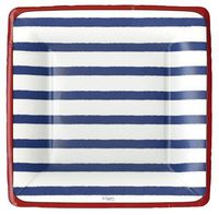 4th of July Party Supplies Paper Plates Salad Desert Size Bretagne Blue 16 Count 7 inch Square