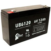 Replacement for Battery-Biz B630 Battery - Replacement UB6120 Universal Sealed Lead Acid Battery (6V, 12Ah, 12000mAh, F1 Terminal, AGM, SLA) - Includes Two F1 to F2 Terminal Adapters