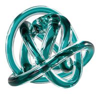 Torre & Tagus Orbit Glass Décor Ball, Small, Teal