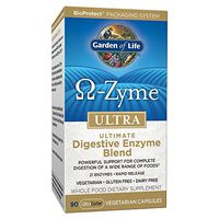 Garden of Life Vegetarian Digestive Supplement - Omega Zyme Ultra Enzyme Blend for Digestion, Bloating, Gas, and IBS, 90 Capsules