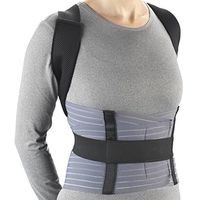 OTC Medical Posture Brace with Rigid Stays, Spinal Curve, Back Lumbar and Neck Support, X-Large, Black (2456-XL)