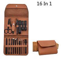 SFYDOM Manicure Set 16 Pcs Nail Clippers Stainless Steel Nail Kit Tools Mens Nail Grooming Kit Traveling Suitable