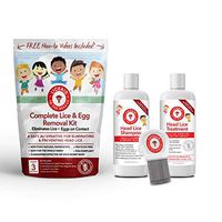 Natural Head Lice Removal Kit - Pesticide Free and FDA Compliant - Everything You Need to Eradicate Lice and Their Eggs - 100% Safe for Kids and The Whole Family - Lice Free in 3 Easy Steps