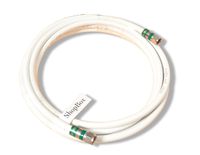 White Quad Shield RG-6 Coax 75 Ohm Cable for (CATV, Satellite TV, or Broadband Internet) (60 Foot)