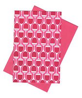 Fashionably Fun Blank Notecards ~ Red, Red Wine (8 Cards; Pink Envelopes; 4" x 6")