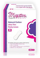 Maxim Natural Cotton Panty Liners, Lite, 24ct, Individually Wrapped, No Chlorine/Dioxin/SAP, Biodegradable Panty Liners for Women, Breathable, Hypoallergenic, Cotton Thin Panty Liners,1 Pack of 24