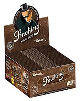 25 Smoking Brand Unbleached Brown King Size Cigarette Rolling Papers Packs (33 Leaves/Pack) + Beamer Smoke Sticker. For Legal Smoking Herbs, Rolling Tobacco, Herbal Mixes, Rollers, Injectors, RYO, MYO