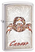 Zippo Personalized Customize Message Engraving on Backside Horoscope Zodiac Sign Lighter (Cancer)