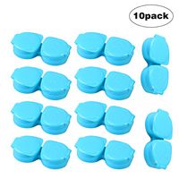 HEALLILY Contact Lens Travel Case Holder with Mirror Tweezers Applicator and Solution Bottle Lenses Storage Box Container for Home and Travel 10pcs