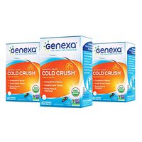 Genexa Cold Crush - 180 Tablets (3 Pack) | Certified Organic & Non-GMO, Physician Formulated, Homeopathic | Cough & Cold Medicine