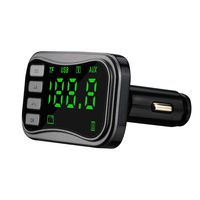 Orcbee  _Wireless Bluetooth FM Transmitter Modulator Car Kit MP3 Player Dual USB Charger (Gray)