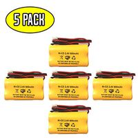 (5 Pack) 2.4v 600mAh Ni-CD Battery Pack Replacement for Exit Sign Emergency Light BP2-A Dual-LITE Ni-CD CSXWREB3 HUBBEL Battery BP2A BP2-0A 0BP2-0A