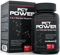 #1 Post Cycle Therapy Supplement - 3-in-1 PCT Supplement with Estrogen Blocker, Testosterone Booster and Liver Support - Contains Fenugreek, Chrysin, Milk Thistle, Tongkat Ali and More - 60 Caps
