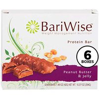 BariWise Protein Bar/Diet Bars - Peanut Butter & Jelly (7ct) 6 Box Value-Pack (Save 15%) High Protein, Low Fat, Gluten Free, Aspartame Free