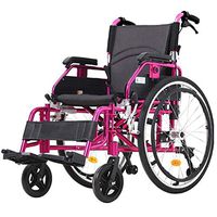 LAZ Sport and Leisure Wheelchairs, Portable Folding Shock Absorption Luxury Manual Wheelchair Suitable for The Elderly, Disabled, Rehabilitation Patients