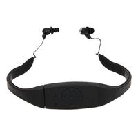 Lonve Waterproof Headphones MP3 4GB Player Sport Splash FM Radio-Black