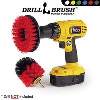 Drill Brush - Outdoor - Cleaning Supplies - Deck Brush - Bird Bath - Patio Furniture - Garden Statues - Water Fountain - Pond - Scrub Brush - Mold Remover- Grout Cleaner - Marble - Concrete - Brick