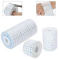 HAMUHA Mesh Breathable Non-Woven Tape Adhesive Bandage Roll Film Dressing Second Skin Healing Protective Adhesive Antibacterial Bandages Flexible Nonwovens (12inch*10.9ard)
