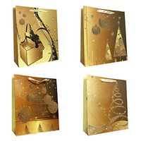 Allgala 12-PC Premium Christmas Printed Gift Bags, 17"