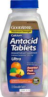 Good Sense Ex Strength Antacid Tablets Ultra Fruit (12 Pieces) - Good Sense Ex Strength Calcium Antacid Tablets Ultra Fruit72 Chewable Tabletscompare To Tums Ultra Maximum Strengthcalcium Carbonate 1