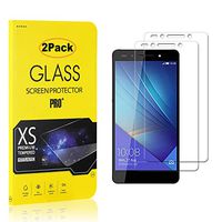 CUSKING Screen Protector for Huawei Honor 7, 9H Hardness Tempered Glass Screen Protector for Huawei Honor 7, Bubble Free, Easy Installation, 2 Pack