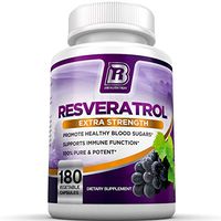 BRI Resveratrol - 1200mg Potent Trans-Resveratrol Natural Antioxidant Supplement with Green Tea and Quercetin Promotes Anti-Aging, Heart Health, Brain Function and Immune System