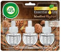 Air Wick Plug in Scented Oil 3 Refills, Woodland Mystique, (3x0.67oz), Essential Oils, Air Freshener