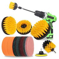 Drill Brush Power Scrubber Drill Brush Attachment 15 Set with Extend Long Attachment Suitable for Clean for Grout, Tiles, Sinks, Bathtub, Bathroom, Kitchen & Auto