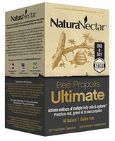 NaturaNectar Natural Bee Propolis Ultimate – Immune Support, Premium Red, Green & Brown Brazilian Propolis, Elderberry Syrup & Chaga Mushroom Alternative (60 Capsules)