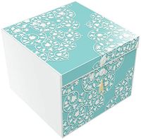 EZ Gift Box Rita Cassandra 10x10 Decorative Valentines Gifts Pops Up in Seconds Comes with Gift Tag and Tissue Paper - No Glue or Tape Required