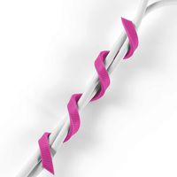 Untie 10" Twistable Ribbon Cord Wrap: 4 Pack Bubblegum