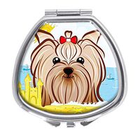 Yorkie Yorkishire Terrier Summer Beach Design Pill Case Box Western Medicine Tablet Holder Decorative Pill Box for Pocket or Purse
