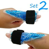 Finger Hot and Cold Gel Packs Trigger Mallet Broken Finger Arthritis Therapy tendonitis Sleeves Knuckle Joint Fracture Pain Relief cryotherapy Sprain Fasciitis (Bead Ice Pack 2)