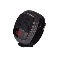 ZZG Bluetooth watch speaker smart wearable sound running bracelet wrist watch type subwoofer (Color : B90 gray black)