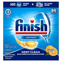 Finish All in 1 Gelpacs Orange, Dishwasher Detergent Tablets 84 count