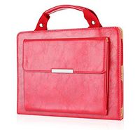 Jennyfly Mini 5 iPad Cover,Women Business Cover Handbag Case with Auto Wake/Sleep Function Multi Typing Angle Hands-Free Stand PU Leather Smart Cover with Handle for 2019 7.9 inch Mini 5 - Red