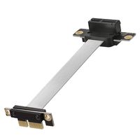 PCI-e PCI Express 1X Expander Extension Cable, Silver-Plated Shield Foldable, Full-Speed, Stable, Lossless Signal (10cm)