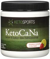 KetoSports KetoCaNa BHB Exogenous Ketone Supplement, Stimulant-free Physical & Mental Performance Energy Booster Strawberry Lemonade 10.75 Oz Container 16 Servings