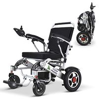 Culver Mobility Electric Power Wheelchair Scooter Fold Lightweight Folding Safe Electric Wheelchair Motorized FDA Approved Aviation Travel (Free Wheelchair RAMP Gift) (Silver -19 inc)