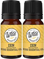 Wild Essentials 100% Pure Therapeutic Grade Zen Essential Oil Blend Combo for Aromatherapy Diffusers - Two 10 ml Bottles - New Look! Same Great Blend!