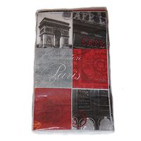 DESIGNER GUEST NAPKINS / 16 PC COUNT (Paris Cafe, Guest: 15.66 in  x  11.66 in)