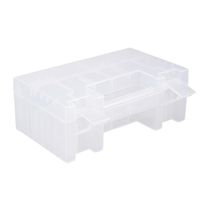 uxcell AAA AA 9V Power Supply Storage Case, Transparent Holder Box,Portable Hard Plastic Protective Container/Organizer