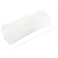 uxcell Zip-Tie Strap Nylon Cable Tie Wire, 5mmx300mm, 250pcs, White